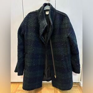 J Crew Blackwatch Wool Coat Size 10